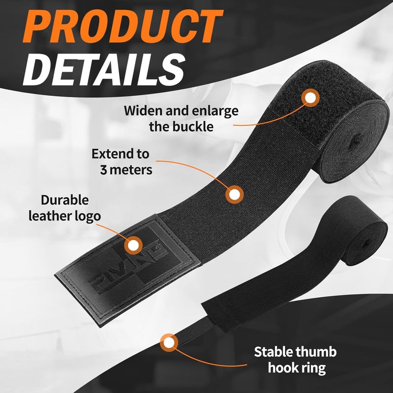 FIVING Premium Handwraps 180 inches Elastic Hand Wraps with Thumb Loop for Boxing, MMA, Muay Thai and Other Martial Arts 4m for Men & Women - Image 4